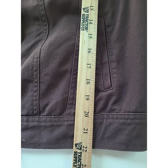 Bridgewater Studio Vintage Denim Jacket Womens 14WP Brown Trucker Pockets - Picture 9 of 10
